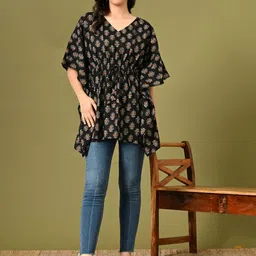 DECKEDUP Kimono Sleeve Cotton Kaftan Top-picture-12
