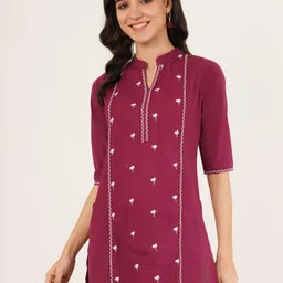 Ethic Glance Women Maroon Tops-image-95