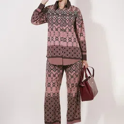 clobug Printed Shirt Collar Shirt With Trousers Co-Ords-picture-29