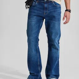 Snitch Men Dark Blue Bootcut Jeans image 2