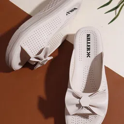 Killer Women Open Toe Flatform Heels Sandals with Bows image 5