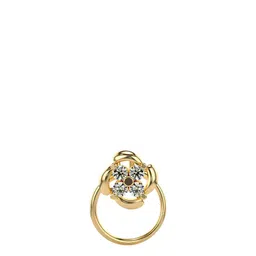 VALANOVA Women 18 Kt Yellow Gold Lab Grown Diamond Nosepin 0.44 gm-picture-18