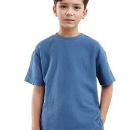 RARE ONES Boys Self Design Round Neck Cotton Oversized T-shirt-picture-48