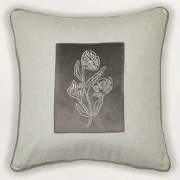 ZEBA Grey Embroidered Square Cushion Covers image 5