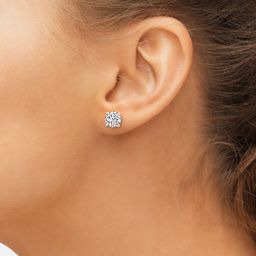 Sparkles Lab Grown Diamond 0.51 Ct IGI Certified 4 Prong Round Shape Diamond Earring 14K-picture-25