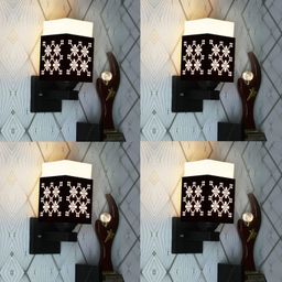 Gojeeva Black Wood Square Shaped Wall Lamp-picture-2