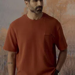 Andamen Men escape Self Design Round Neck Cotton Oversized T-shirt-picture-35