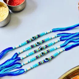 Sangria Set Of 5 Evil Eye Rakhi-picture-54