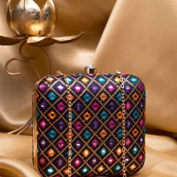 ARTKLIM Threadwork Embroidered Box Clutch-picture-26