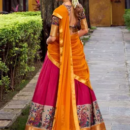 LOOKNBOOK ART Embroidered Ready to Wear Lehenga & Blouse With Dupatta image 2