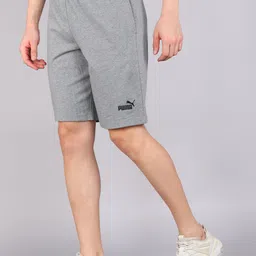 puma Solid Men Grey Casual Shorts image 2