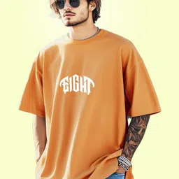 AUSK Typography Printed Round Neck Cotton Oversized T-shirt image 4