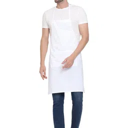 uniformer White 12 Pieces Cotton Front Pocket Aprons image 4
