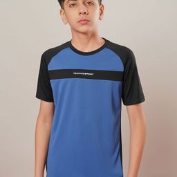 Technosport Boys Colourblocked Pockets Slim Fit T-shirt-picture-20