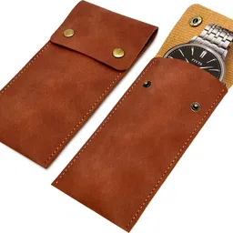 Vintage Leather Storage Pouch for Watches and Valuables Brown 155 x 76cm Watch Box-image-21