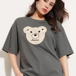 Street By Tokyo Talkies Women Graphic Printed Round Neck Oversized T-shirt-picture-23