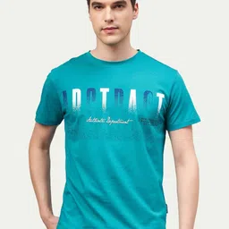 MOUNTAIN COLOURS Men Printed Applique T-shirt-image-91