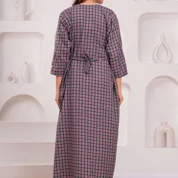 MAYA PRINT Checked Maxi Nightdress image 2
