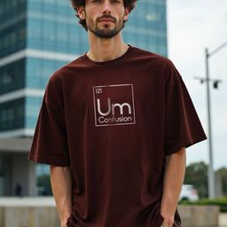 Mad Over Print Men Typography Printed Round Neck Cotton Oversized T-shirt-picture-22