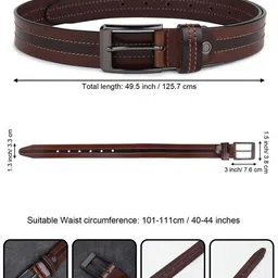 Provogue Men Textured Leather Formal Belt image 3