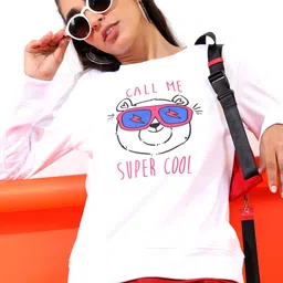 ketch Women Full Sleeve Solid Sweatshirt image 1