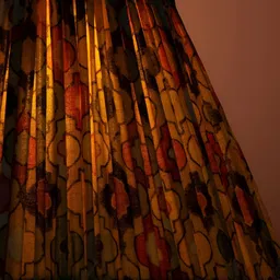 Lampenschirm India Beige Printed Cotton Frustum Shaped Lampshade image 3