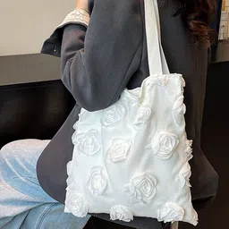 StyleCast x Revolte Women Floral Shopper Applique Tote Bag image 2