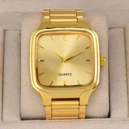 SWADESI STUFF Men Dial & Bracelet Style Straps Analogue Watch SDS 158 GOLD 99-picture-30