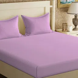 Myntra Elegant Homes Purple 300 TC King Bedsheet Set 2.5 m x 2.25 m-image-10