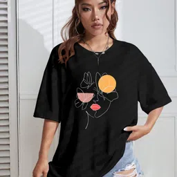 AAHWAN Women Printed Applique T-shirt-image-91
