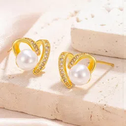 DressBerry Heart Shaped Studs Earrings-picture-15