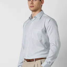 Van Heusen Micro Checked Spread Collar Cotton Formal Shirt image 3