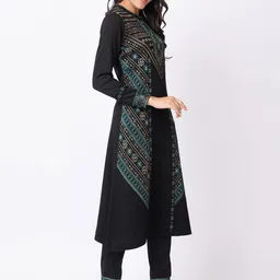 KEIKO Ethnic Motifs Printed Round Neck A Line Kurta With Trousers image 3