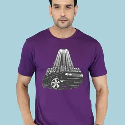 NOBLE HUSTLE Men Graphic Printed Round Neck Cotton T-shirt-picture-41