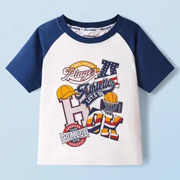 Honeyhap Boys Pack of 2 Typography Printed Bio Finish Round Neck Cotton T-shirts image 3