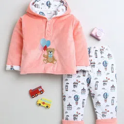 BUMZEE Infants Boys Printed Hooded Top With Trousers-picture-57