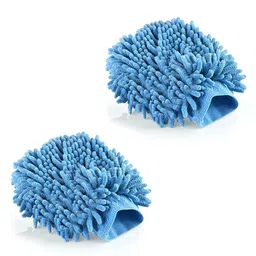 Aura Blue 2 Pieces Textured Super Absorbent 100 GSM Double Sided Cleaning Gloves-image-87