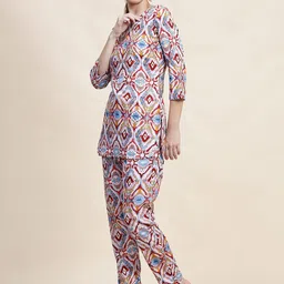 TRUVON FASHIONS Printed Top With Trousers Co-Ords image 4