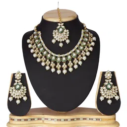 Joy of Jewels Silver-Plated Alloy American Diamond Necklace & Earrings image 2