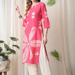 BKApparels Women Floral Printed Indie Florals Kurta image 4