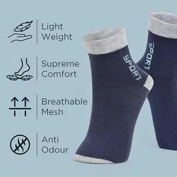 MJE Pack Of 6 Patterned Cotton Ankle Length Socks image 4