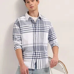 THE BEAR HOUSE Tartan Checked Relaxed Fit Pure Cotton Casual Shirt-picture-32