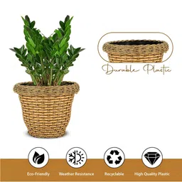 GARDEN'S NEED Brown Textured Planters image 3