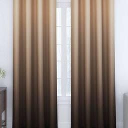 Story@home Beige & Brown 2 Pieces Colourblocked Room Darkening Long Door Curtains-picture-42