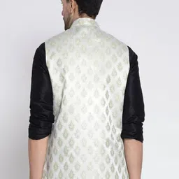 TS LIFESTYLE Woven Designed Mandarin Collar Nehru Jackets image 3
