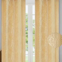 Aura Cream-Coloured Set of 4 Ethnic Motifs Door Curtain image 1