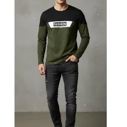 FASHIUM Men Typography Colourblocked T-shirt image 3