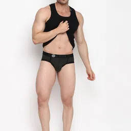 COLORS by Rupa Frontline Men Pack of 2 Solid Cotton Blend Basic Briefs image 4