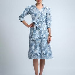 R.Code by The Roadster Life Co. Women Abstract Printed Satin Shirt Dress-picture-24