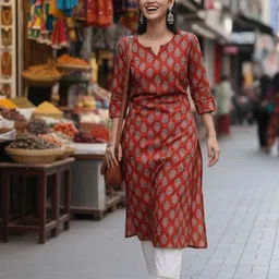 AADVIKA Women Ethnic Motifs Printed Kurta-picture-20